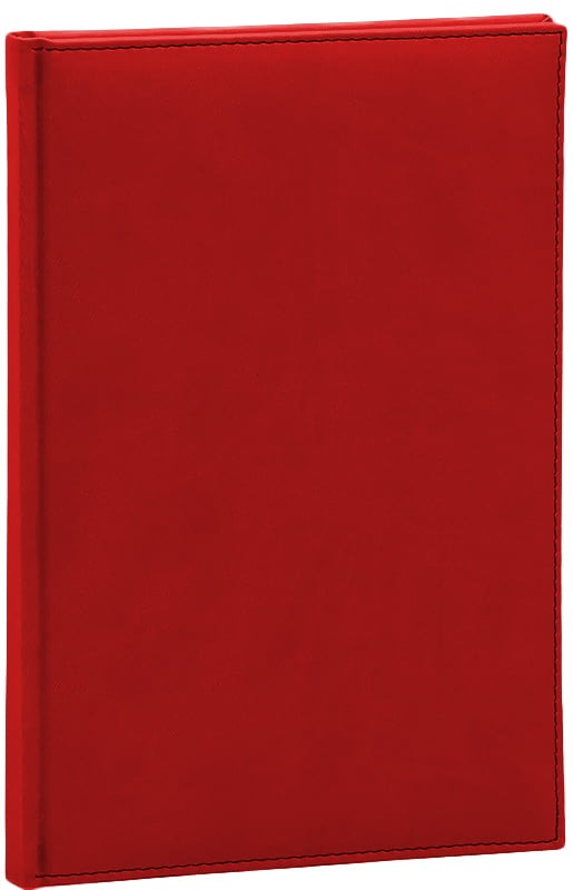 Agenda A5, datata, semn de carte, 144 pagini dictando, coperti buretate, rosie - imagine 6